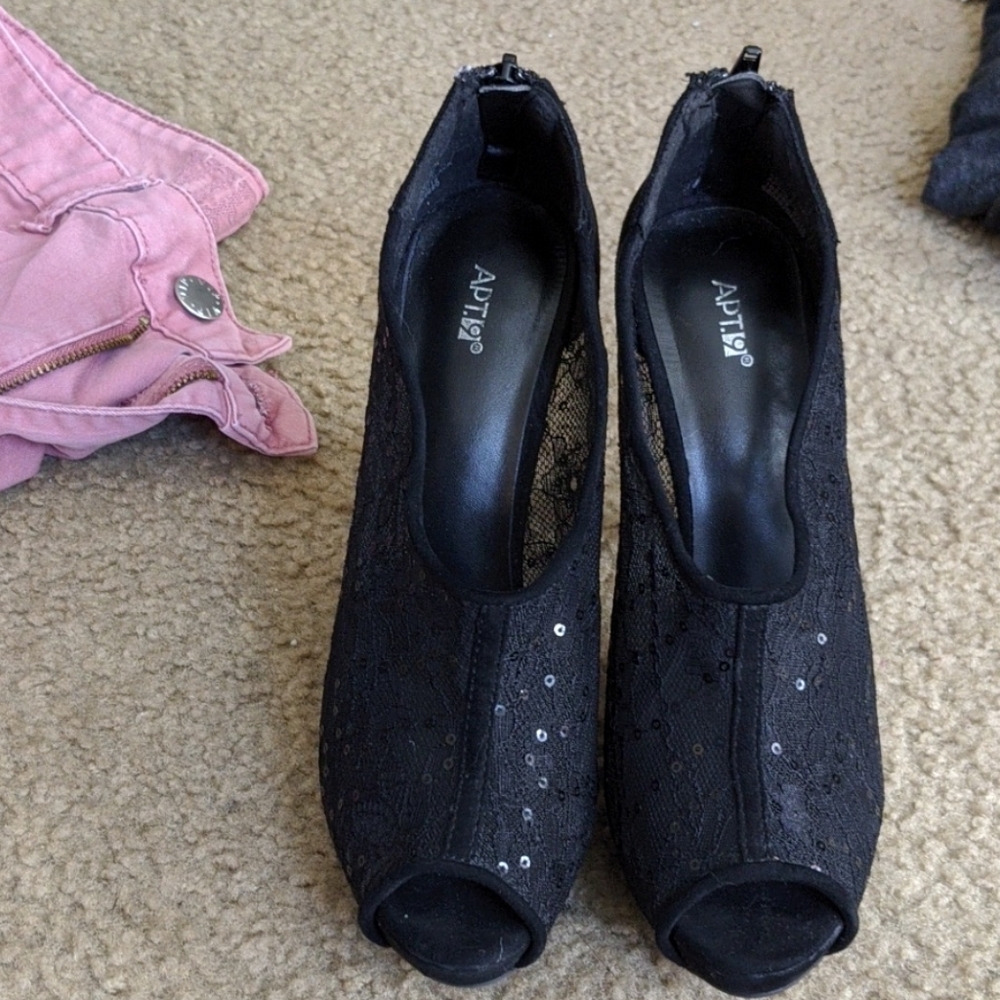 Apt 9 black lace bootie